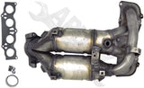 APDTY 785604 Exhaust Manifold w/ Catalytic Converter Gaskets & Hardware For RAV4