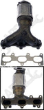 APDTY 785741 Integrated Exhaust Manifold - Tubular Design - Gaskets Included
