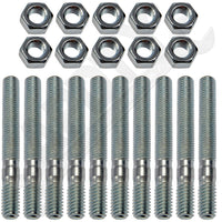 APDTY 786105 Double Ended Stud - 5/16-18 X 1/2 In. And 5/16-24 X 1-1/2 In.