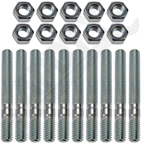 APDTY 786105 Double Ended Stud - 5/16-18 X 1/2 In. And 5/16-24 X 1-1/2 In.