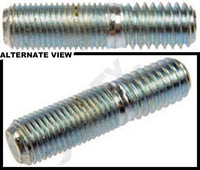 APDTY 7861092 Double Ended Stud - 3/8-16 X 1/2 In. And 3/8-24 X 3/4 In.