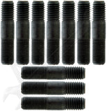 APDTY 786157 Double Ended Stud - 9/16-12 X 3/4 In. And 9/16-18 X 1 In.