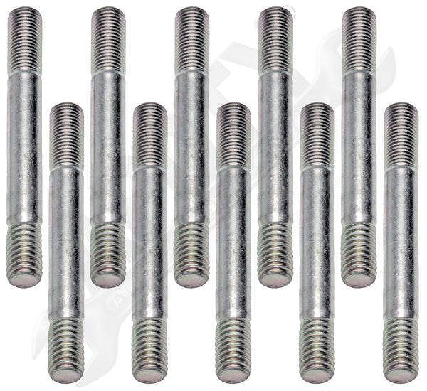 APDTY 786180 Double Ended Stud - 3/8-16 X 5/8 In. And 3/8-24 X 7/8 In.