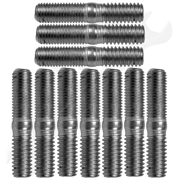 APDTY 786631 Double Ended Stud - 5/16-18 X 1/2 In. And 5/16-24 X 3/4 In.