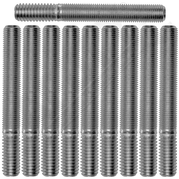 APDTY 786634 Double Ended Stud - 3/8-16 X 3/4 In. And 3/8-24 X 1/4 In.