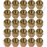 APDTY 791217 Hex Nuts - Stud (brass & Steel) - 7/16-14 In.