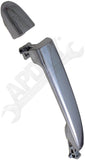 APDTY 80054 Exterior Door Handle; Chrome; w/o Passive; Rear Left or Rear Right
