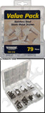 SHEET METAL SCREW STAINLESS STEEL VALUE PACK- 8 SKU'S- 79 PIECES