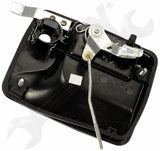 APDTY 80417 Exterior Door Handle; Textured Black; Front Left