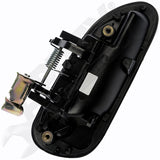 APDTY 80449 Exterior Door Handle Rear Left (Driver) Smooth Black