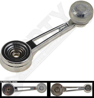 APDTY 87052 Window Hand Crank Handle Chrome w/ White Knob Front Rear Left Right