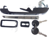 APDTY 88197 Exterior Door Handle W/Lock Cylinder