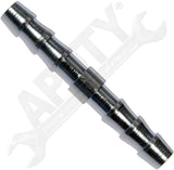 APDTY 911122 BARBED CARBON STEEL UNION FOR 3/8 IN NYLON FUEL LINES.