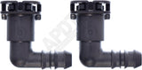 APDTY 911236 Fuel Line Retaining Clips; Set Of Two; 3/8x3/8" w/ 90 Degree Bend
