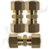 APDTY 911253 FUEL LINE COMPRESSION UNION THAT ADAPTS STEEL TO STEEL TUBE.