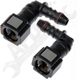 APDTY 911280 Quick Connector 1/4 In. Steel To 6mm Nylon 180