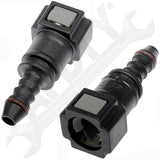 APDTY 911299 Quick Connector 5/16 In. Steel TO 6mm Nylon 180 with O ring