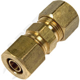 APDTY 911337 Brass Compression Union Fitting For 5/16" (8mm) Nylon Fuel Line x5