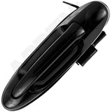 APDTY 91450 Exterior Door Handle; Smooth Black; Rear Right (Passenger-Side)