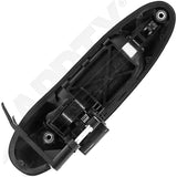 APDTY 91450 Exterior Door Handle; Smooth Black; Rear Right (Passenger-Side)