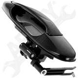 APDTY 91450 Exterior Door Handle; Smooth Black; Rear Right (Passenger-Side)