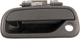 APDTY 143650 Exterior Door Handle; Smooth Black; Front Left (Driver-Side)