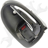 APDTY 91511 Interior Door Handle Front/Rear Left Chrome Lever/Dark Grey Housing