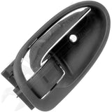 APDTY 91512 Interior Door Handle Front/Rear Left Chrome Lever/Dark Grey Housing
