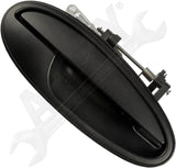 APDTY 91647 Exterior Door Handle Front Right Smooth Black