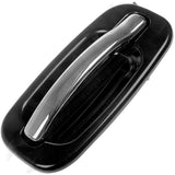 APDTY 91663 Exterior Door Handle Rear Left Chrome w/ Black Housing