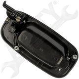 APDTY 91680 Exterior Door Handle Rear Left (Driver) Textured Black W/O Key Hole