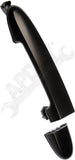 APDTY 91819 Exterior Door Handle Rear Right/Left Smooth Black