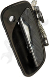 APDTY 91981 Exterior Door Handle Front Right Chrome Black