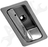 APDTY 92709 Interior Door Handle - Front RH - Chrome Lever+Gray Housing (Flint)