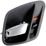 APDTY 92760 Interior Door Handle - Front Right, Rear Right - Chrome Lever+Black