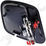 APDTY 92760 Interior Door Handle - Front Right, Rear Right - Chrome Lever+Black