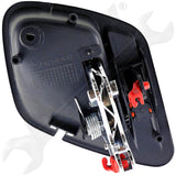 APDTY 92760 Interior Door Handle - Front Right, Rear Right - Chrome Lever+Black