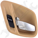 APDTY 92771 Interior Door Handle - Front Left, Rear Left - Chrome Lever+Gray Hou
