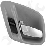 APDTY 92773 Int Door Handle Front Left, Rear Left Chrome Lever+Green Housing