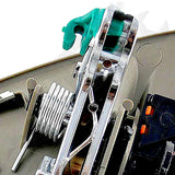 APDTY 92773 Int Door Handle Front Left, Rear Left Chrome Lever+Green Housing