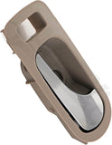 APDTY 92920 Interior Door Handle - Rear Right - Chrome Lever+Light Gray (Titaniu