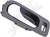 APDTY 92921 Interior Door Handle - Rear Left - Chrome Lever+Black housing (Ebony