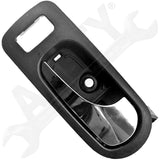 APDTY 92922 Interior Door Handle - Rear Right - Chrome Lever+Black housing (Ebon