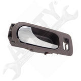 APDTY 92923 Interior Door Handle - Rear Left - Chrome Lever+Brown Housing (Cocoa