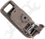 APDTY 92923 Interior Door Handle - Rear Left - Chrome Lever+Brown Housing (Cocoa