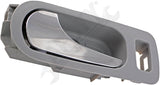 APDTY 92927 Interior Door Handle - Rear Left - Chrome Lever+Gray Housing