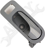 APDTY 92927 Interior Door Handle - Rear Left - Chrome Lever+Gray Housing