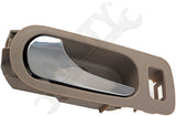 APDTY 92929 Interior Door Handle - Rear Left - Chrome Lever+Light Gray (Titanium