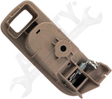 APDTY 92929 Interior Door Handle - Rear Left - Chrome Lever+Light Gray (Titanium