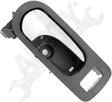 APDTY 92932 Interior Door Handle - Front Right - Chrome Lever+Black housing (Ebo